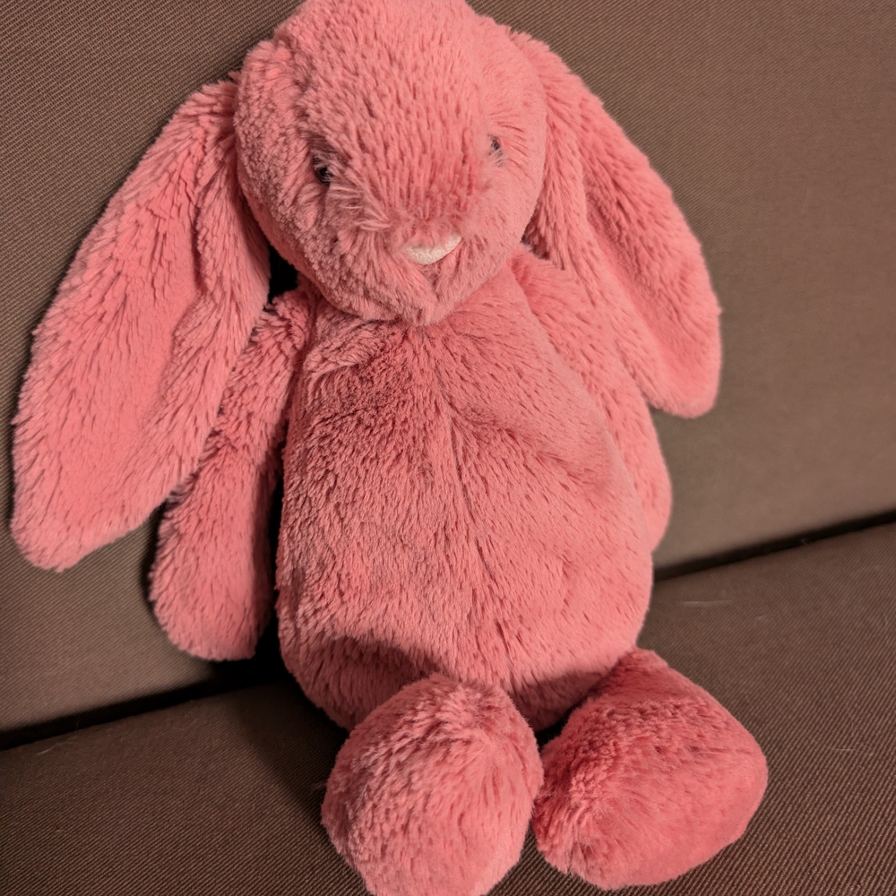 Jellycat Pink Bunny with White Tail